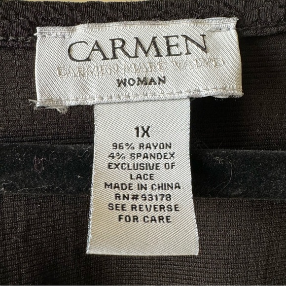 Plus Carmen lace puff sleeve top 1x - Picture 2 of 6